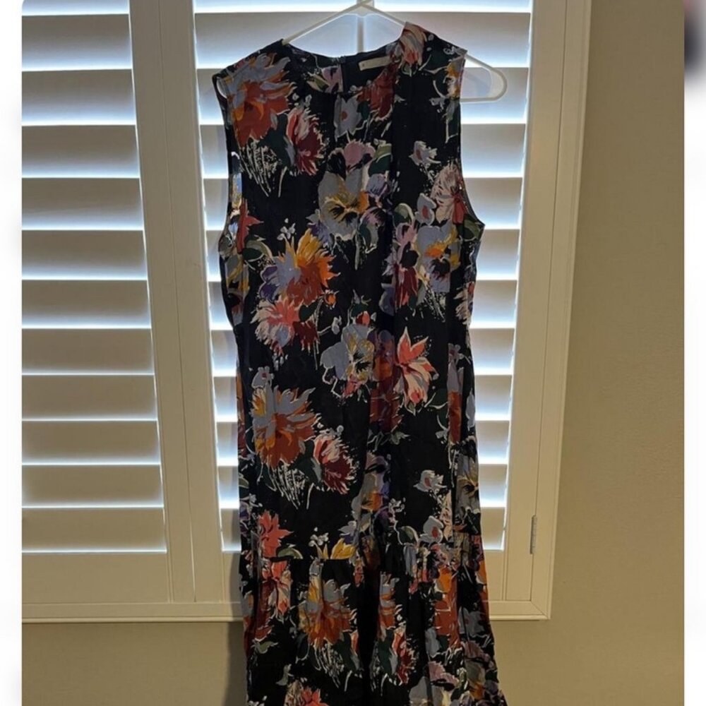 Arket Size Large (L) AAKME Women's Size 4 Sleeveless Floral Fit & Flare Dress Bl